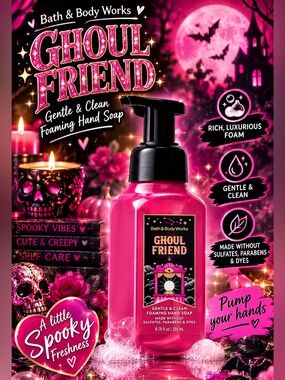 Bath & Body Works Ghoul Friend Foaming Hand Soap - Pink with Black Pump
